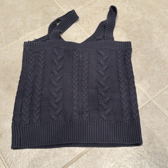 Evereve Maeve Cable Tank size XS in navy - Picture 2 of 5
